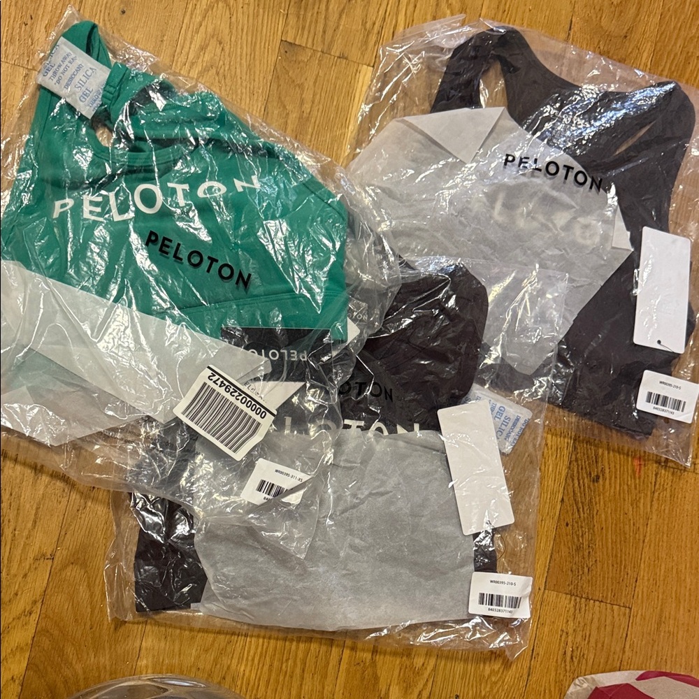 X3- Peloton Activewear Tops - Teal, Black, Brown